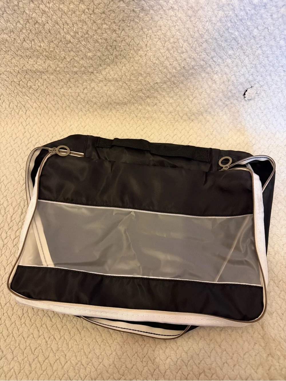 French Connection Black Travel Organizer Pouch